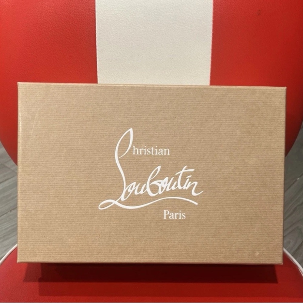 Christian Louboutin Tan Shoe Box with White Logo